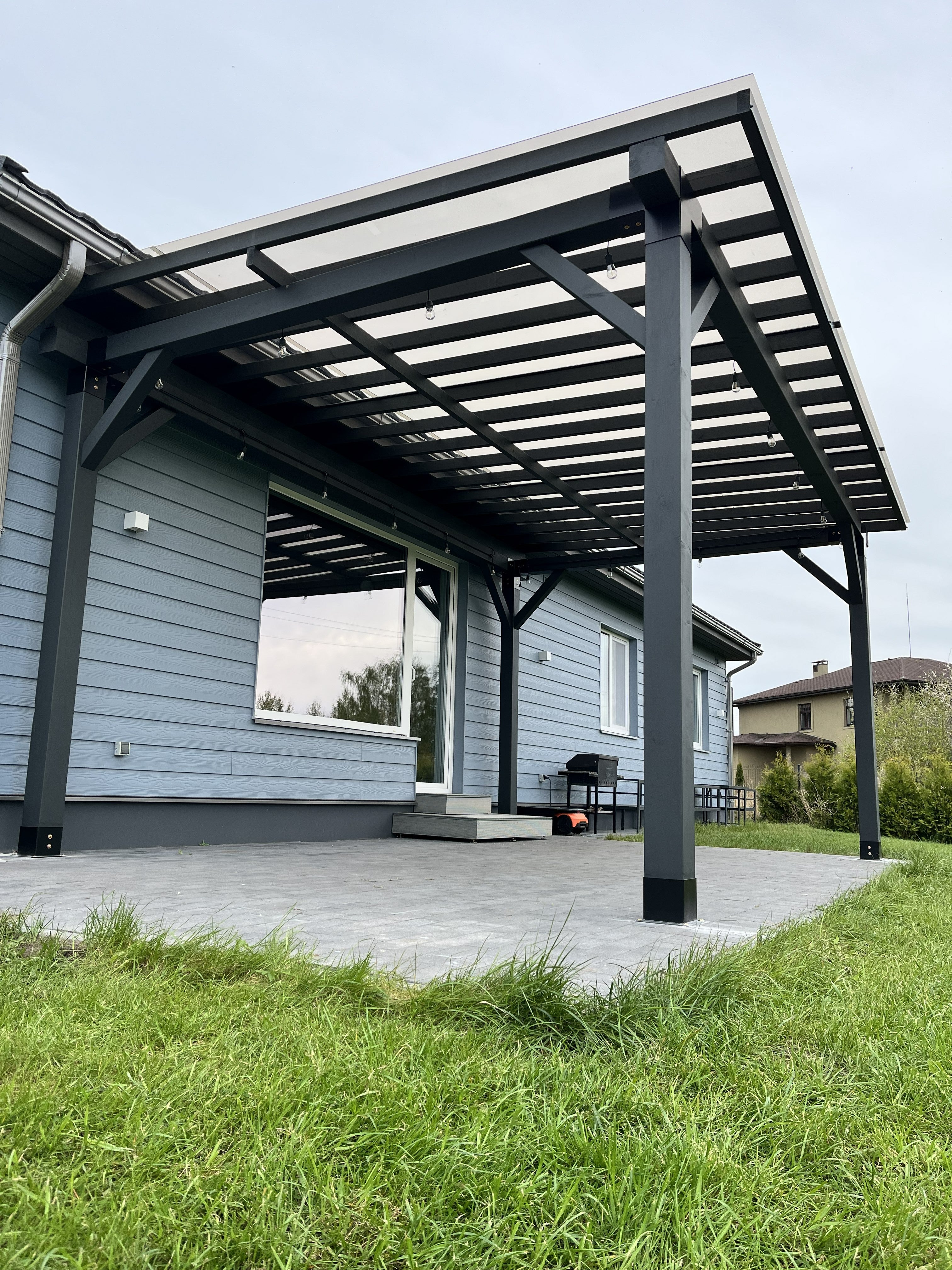 Modular DIY canopy tent by Terases, 6m x 4m, featuring a sturdy frame and fabric cover for outdoor shade and shelter.