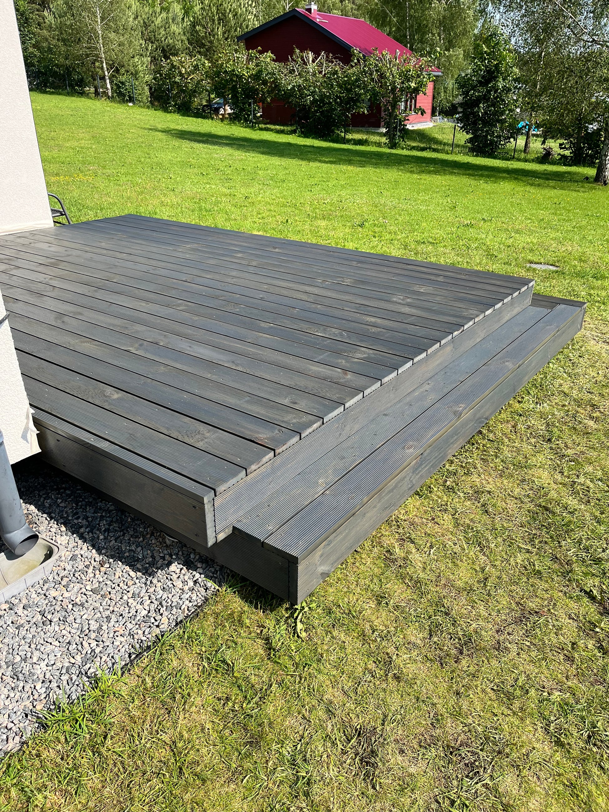 Terrace deck 4mx3m with steps on two sides - Mobile Terraces