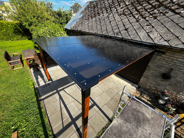 polycarbonate roof on pergola