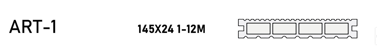 WPC terrace board ART-1 (145mmx24mm).