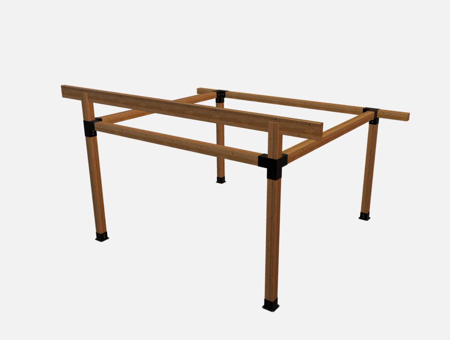 Terases canopy bracket kit with 145x145mm lumber support brackets, shown in the image for sturdy outdoor canopy installation.