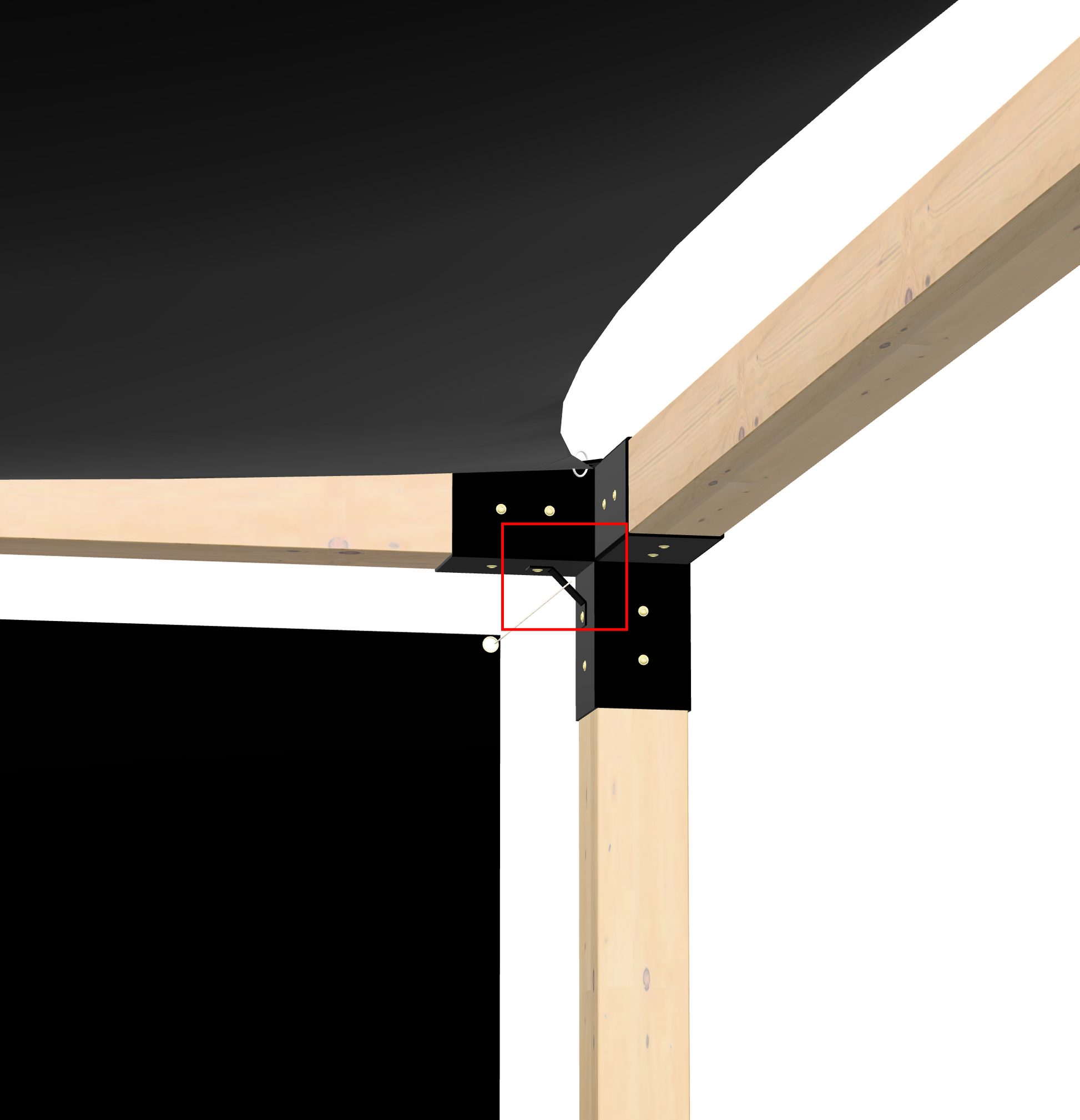 Extra Mounts for sunshade/windbreak walls for corners.