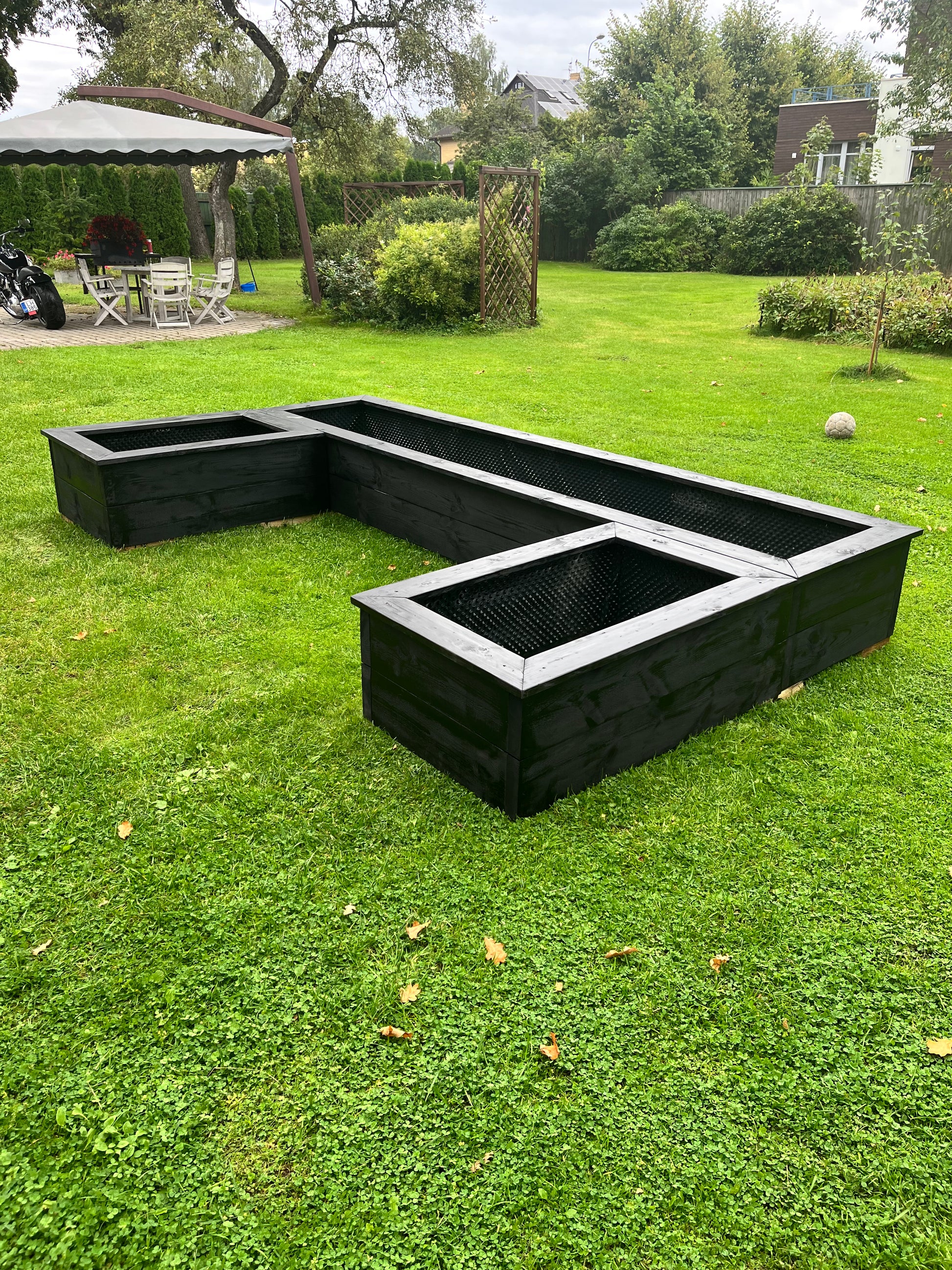 Greenhouse and Garden Raised Beds (Wood).