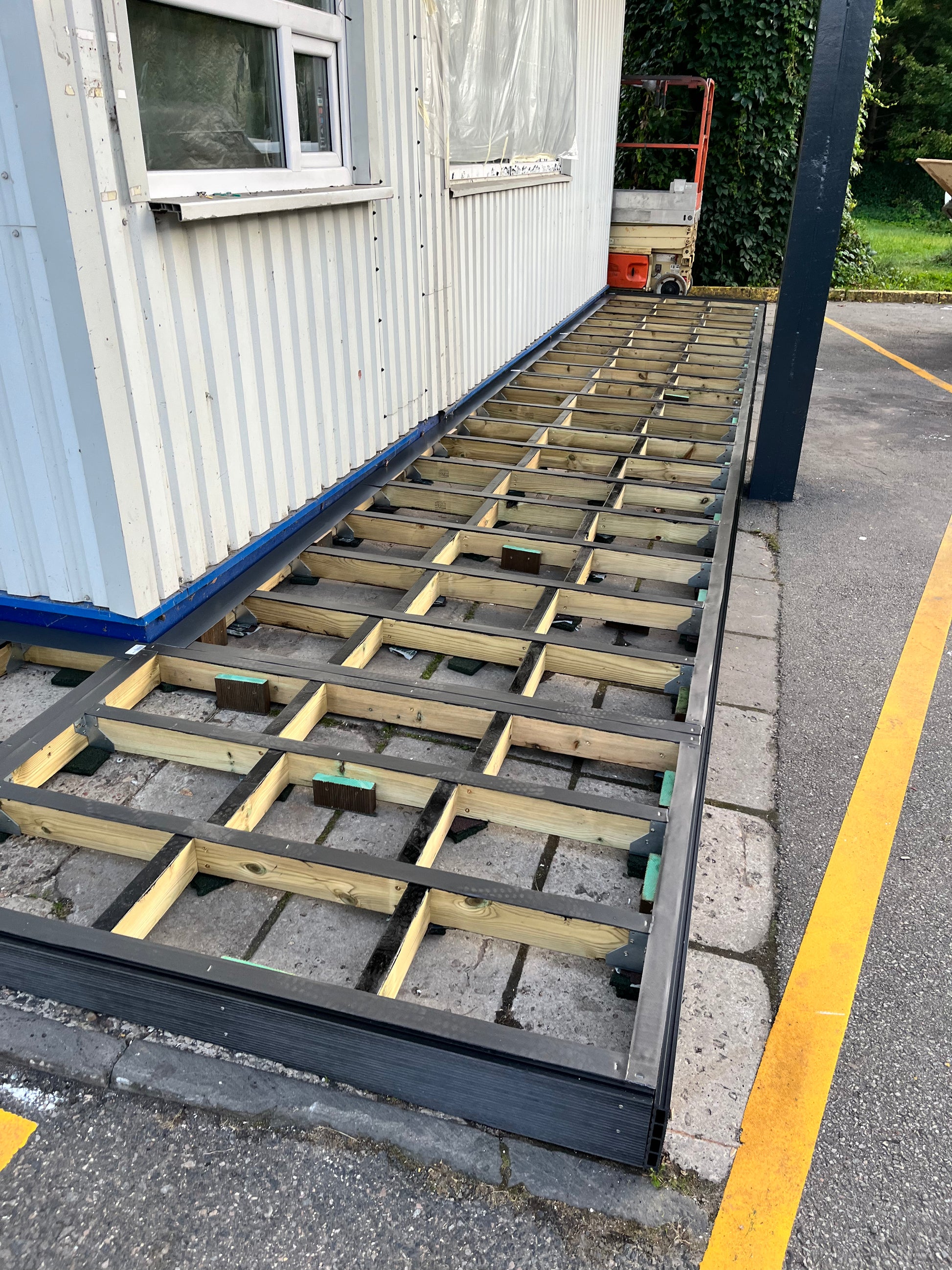 Composite (WPC) terrace deck as a step, 17m2.