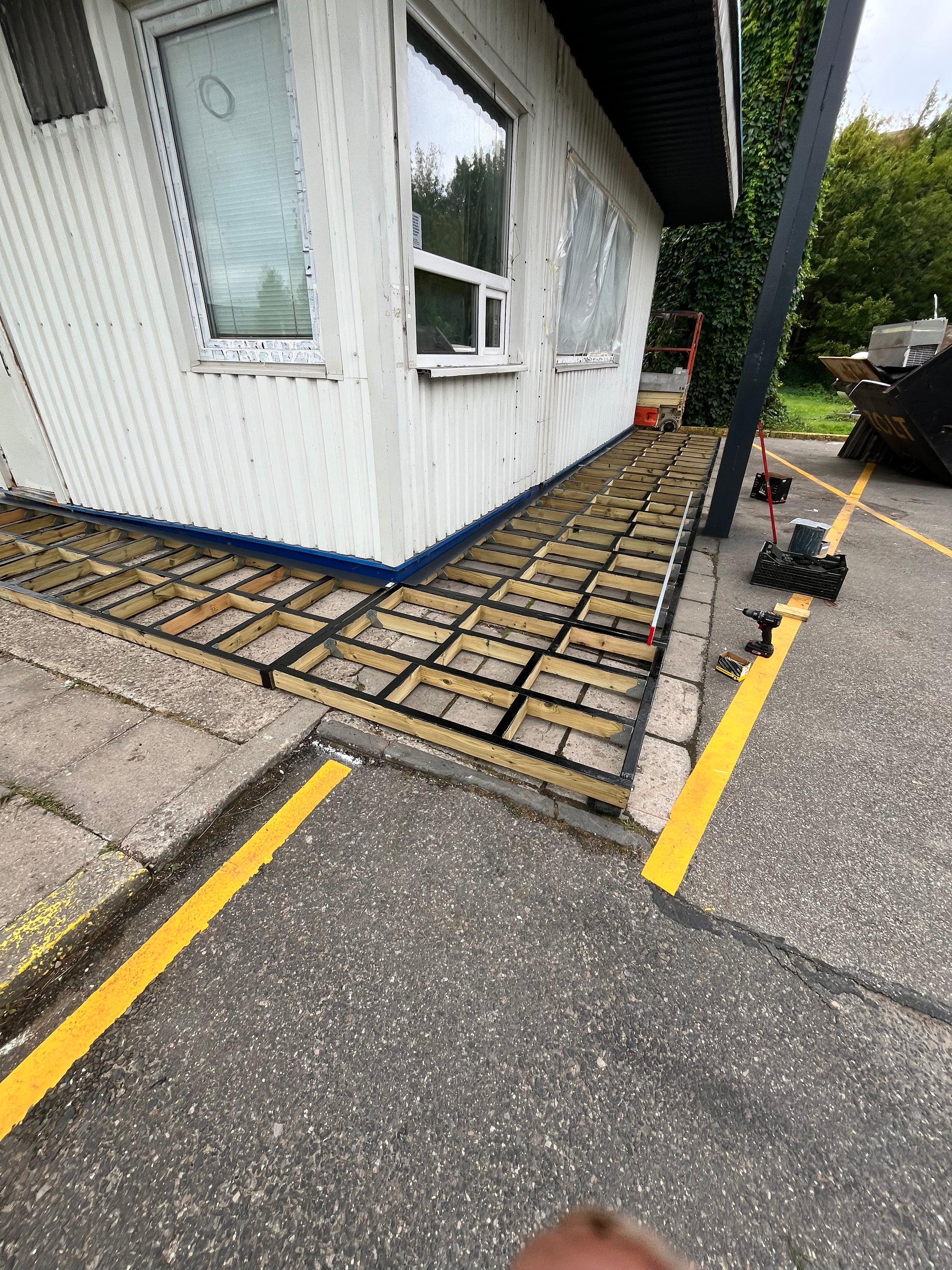 Composite (WPC) terrace deck as a step, 17m2.