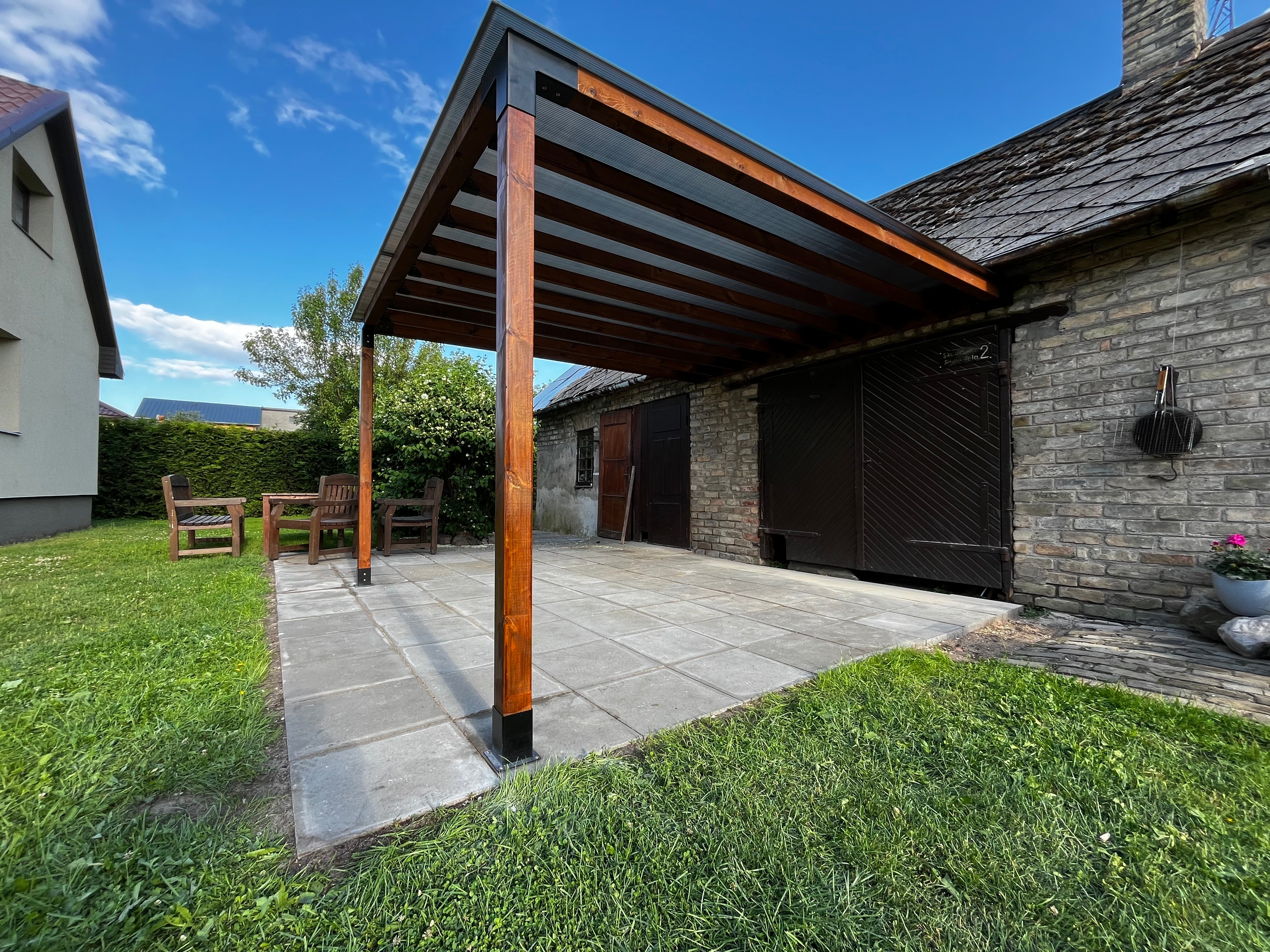 pergola wall mounted