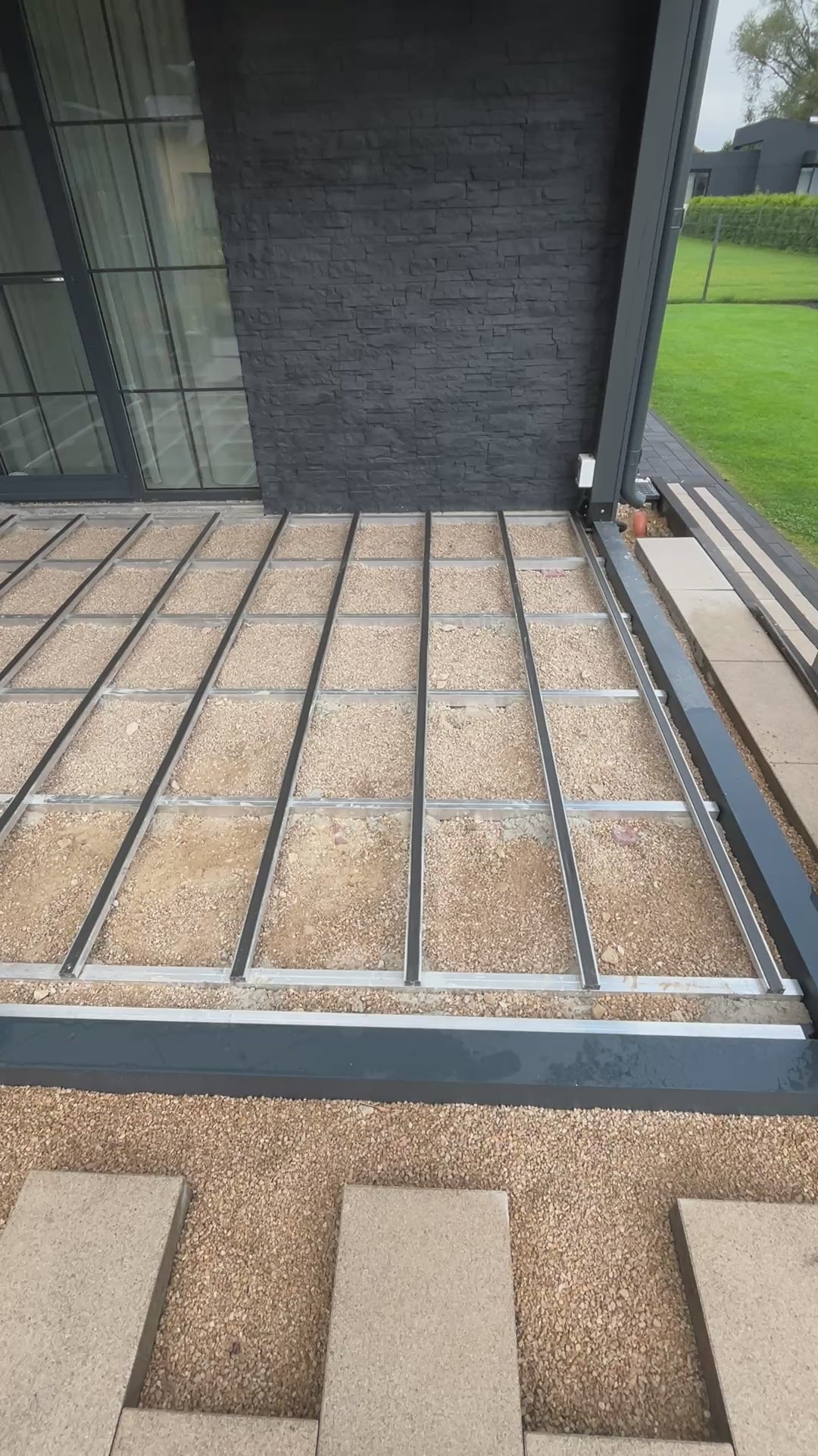 Composite (WPC) terrace deck 4mx3,2m with aluminum frame