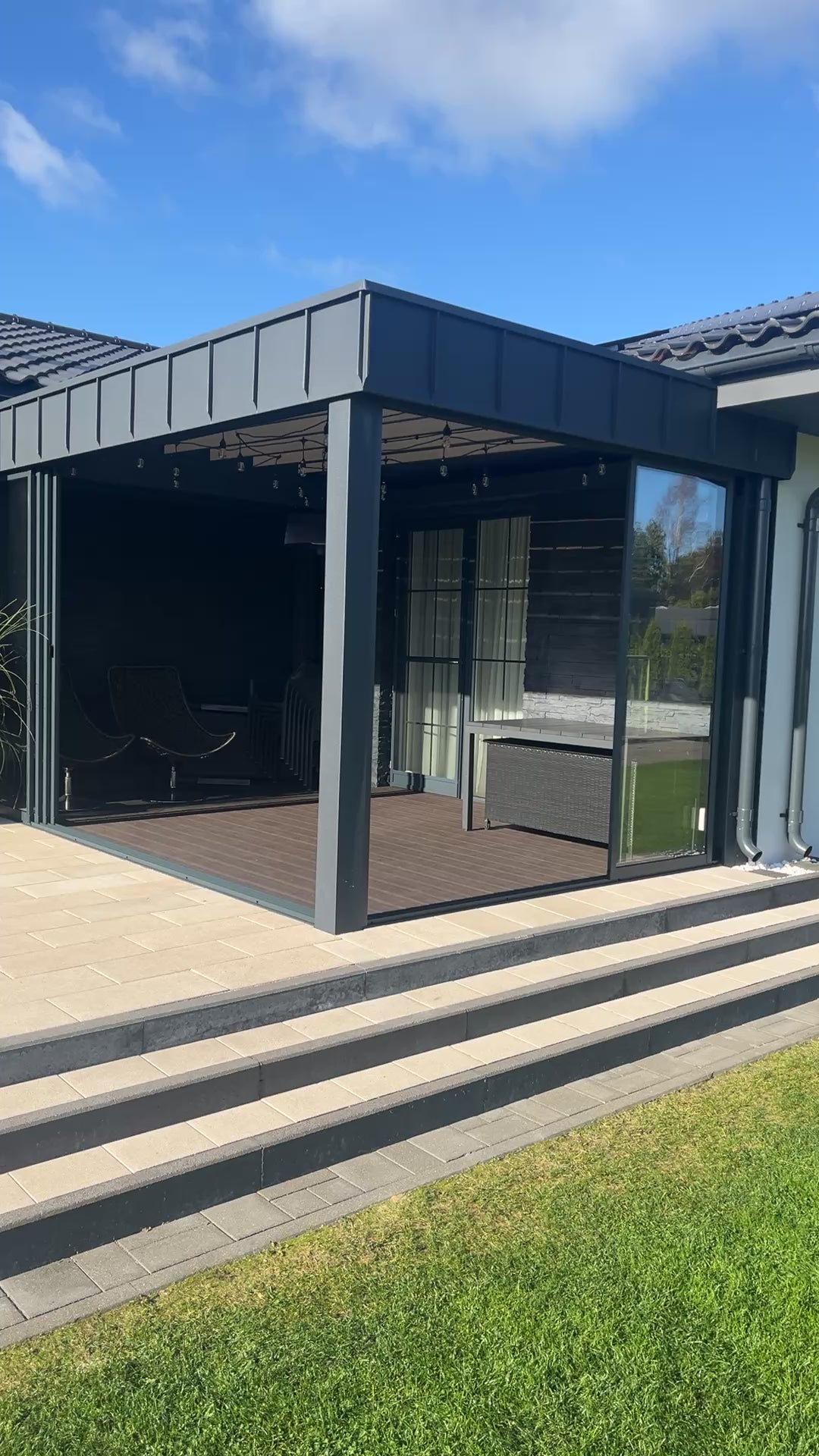 Composite (WPC) terrace deck 4mx3,2m with aluminum frame