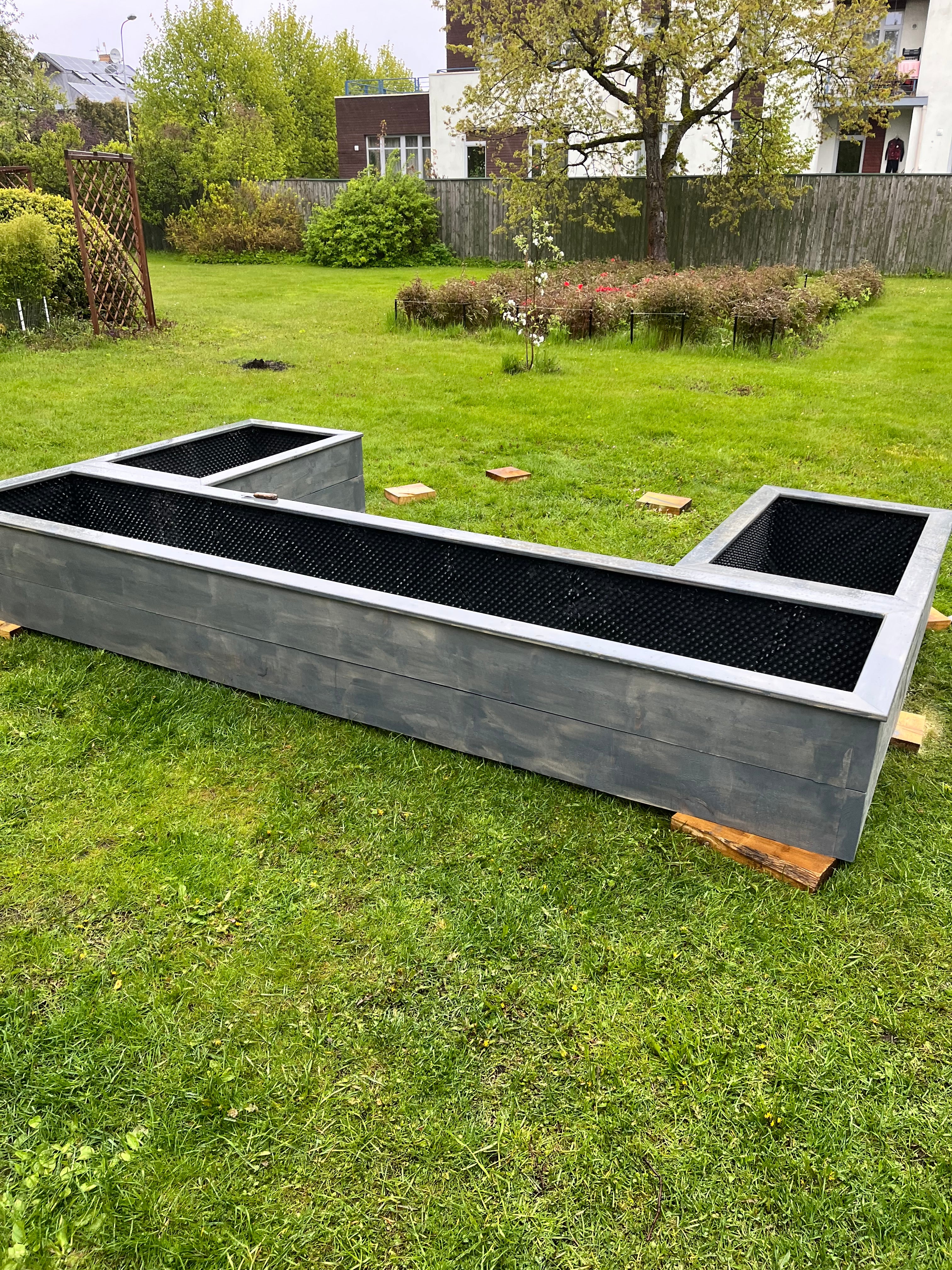 Greenhouse and Garden Raised Beds (Wood).