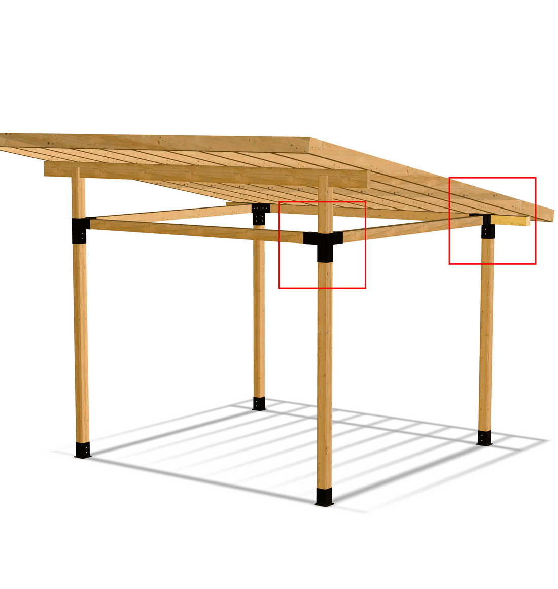 3-way Corner Bracket for Canopy (95x95mm lumber).